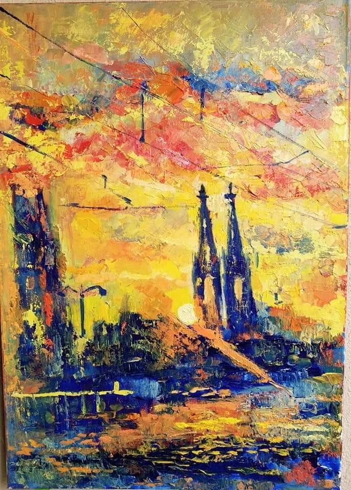 Закат над городом